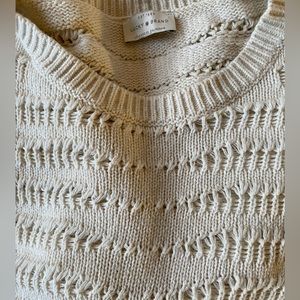 Lucky Brand Sweater with crochet pattern